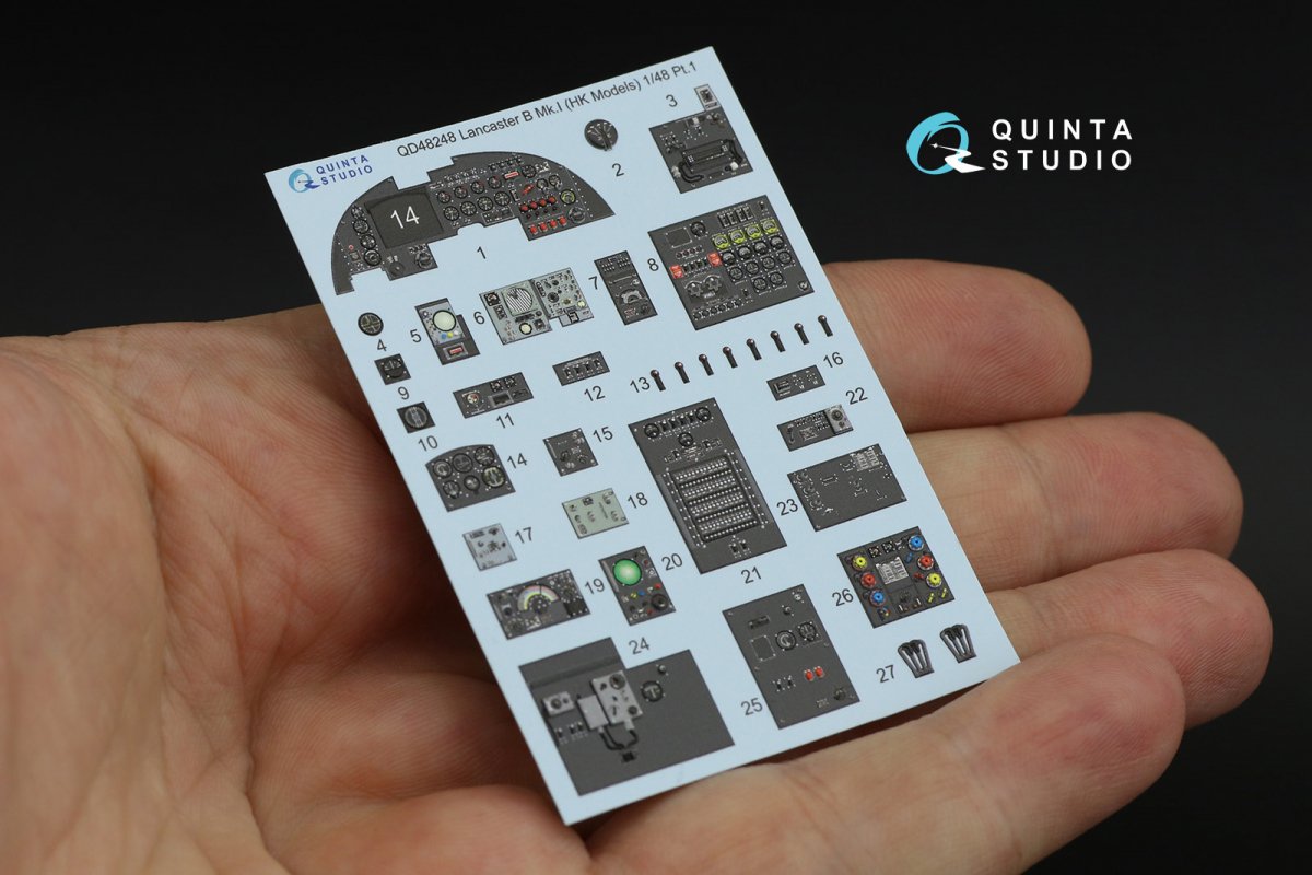Quinta Studio QD48248 Lancaster B Mk.I 3D-Printed &amp;amp; colored Interior on decal paper (HK Models) 1/48 – imagen 10