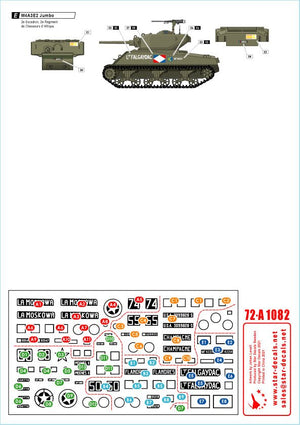 Star Decals 72-A1082 French Sherman Mix. M4A1, M4A3 105mm, M4A3 76mm and M4A3E2 Jumbo 1/72 – obrázek 3