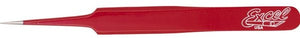 Pince à épiler à pointe droite Excel Hobby Tools 30427 (rouge)