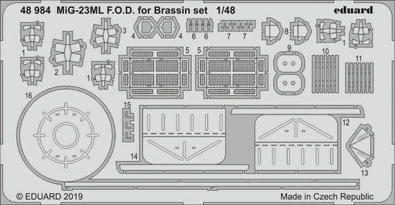 Eduard 48984 MiG-23ML FOD for Brassin set 1/48 EDUARD