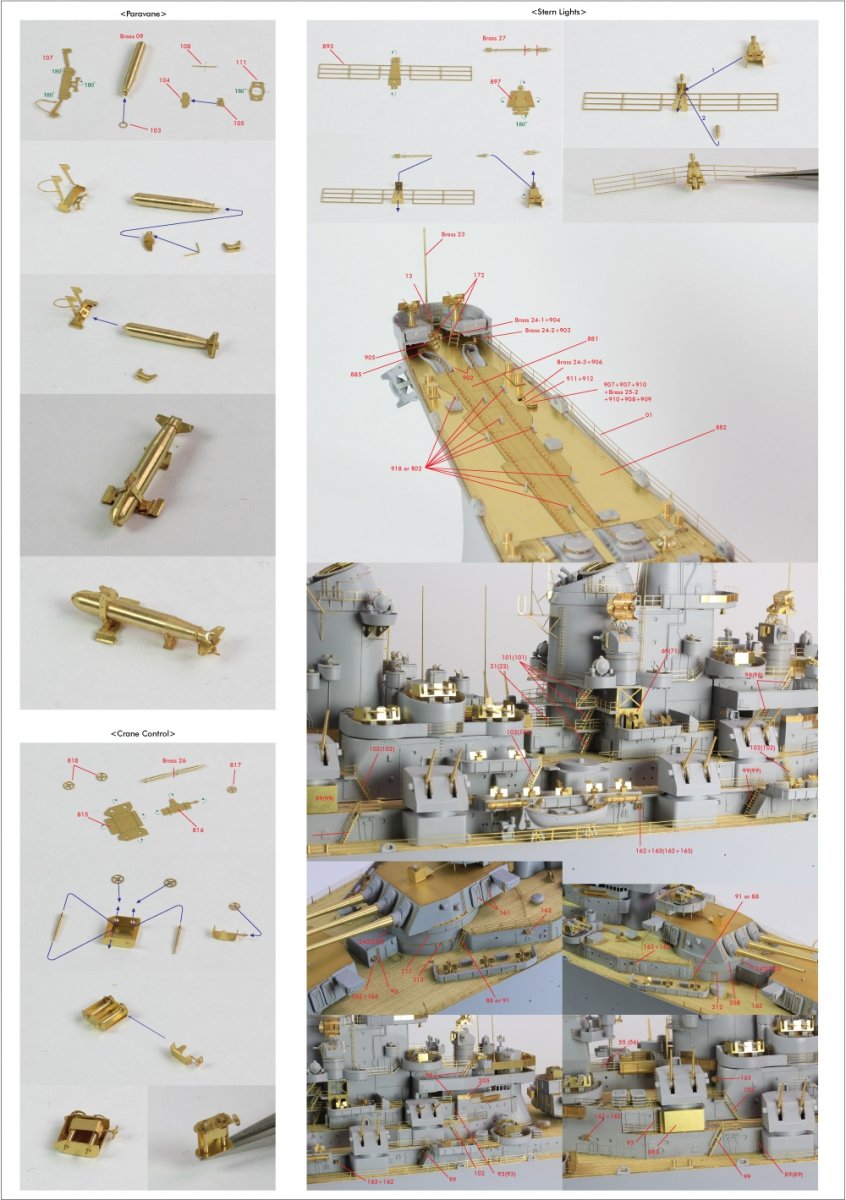 Pontos 23003F1 USS BB-63 Missouri 1945 Detail Up Set (20B Deck Blue stained wooden deck) 1/200 – image 26