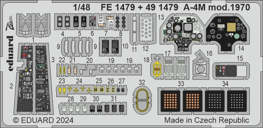 Eduard BIG49434 A-4M Mod. 1970 detail set for Magic Factory 1/48 – obrázek 6