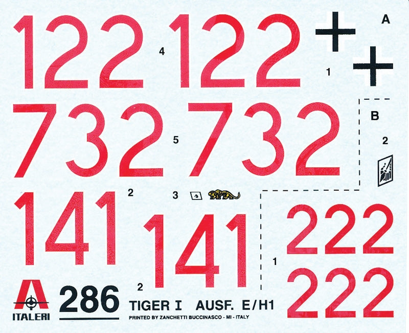 Italeri 0286 Tiger I Ausf. E/H1 1/35 – imagen 3