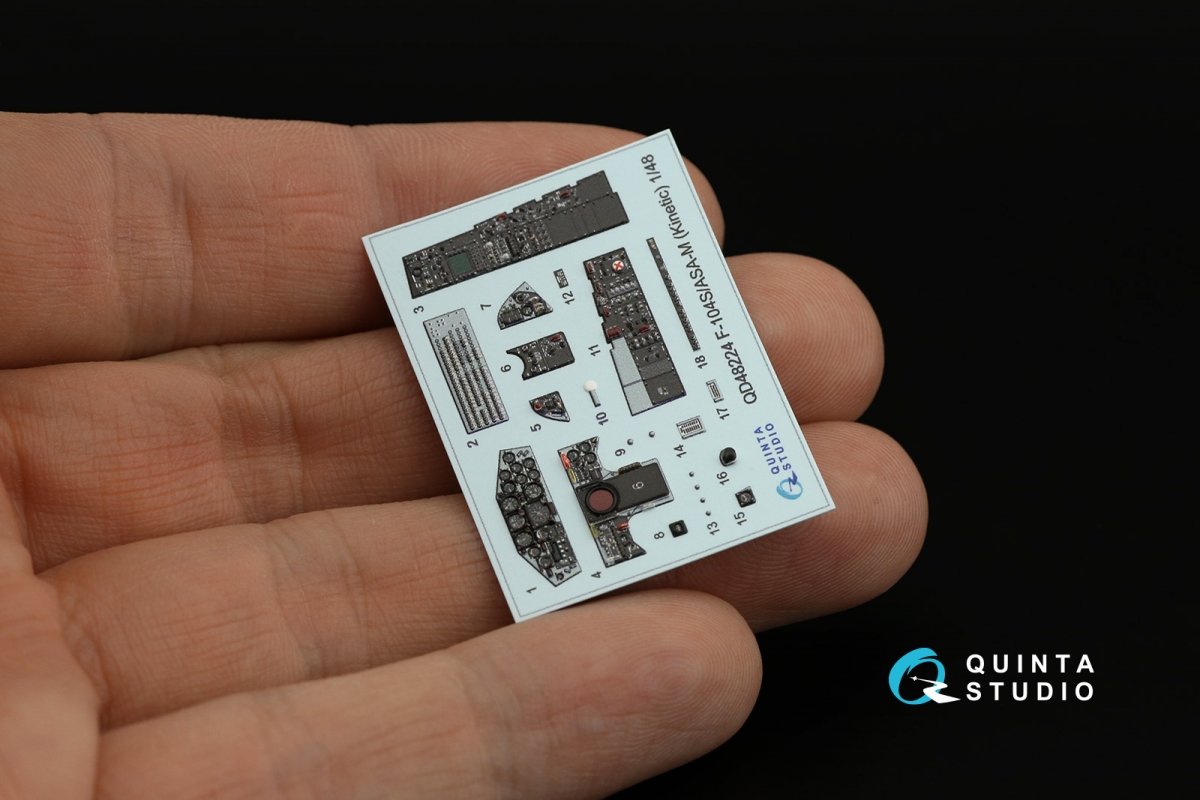 Quinta Studio QD48224 F-104S/ASA-M 3D-Printed &amp;amp; colored Interior on decal paper (Kinetic) 1/48 – imagen 4