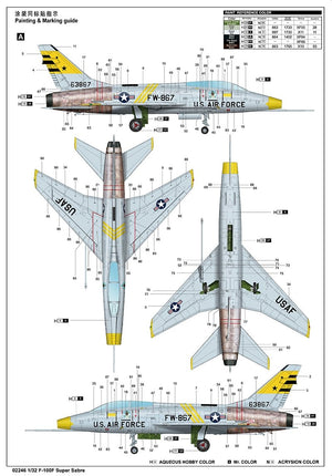 Trumpeter 02246 F-100F Super Saber 1/32 – Bild 18