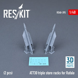 RESKIT RS48-0395 AT730 TRIPLE STORE RACKS FOR RAFALE (2 PCS) (3D PRINTED) 1/48 – Bild 2