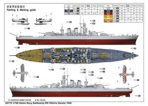 Trumpeter 05779 Italian Navy Battleship RN Vittorio Veneto 1940 1/700 – image 8