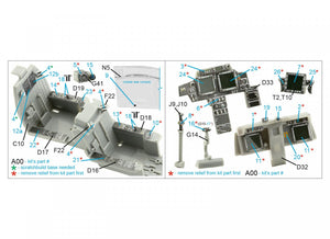 Quinta Studio QDS-48375 AH-64E 3D-Printed &amp;amp; colored Interior on decal paper (Hasegawa) (Small version) 1/48 – image 2