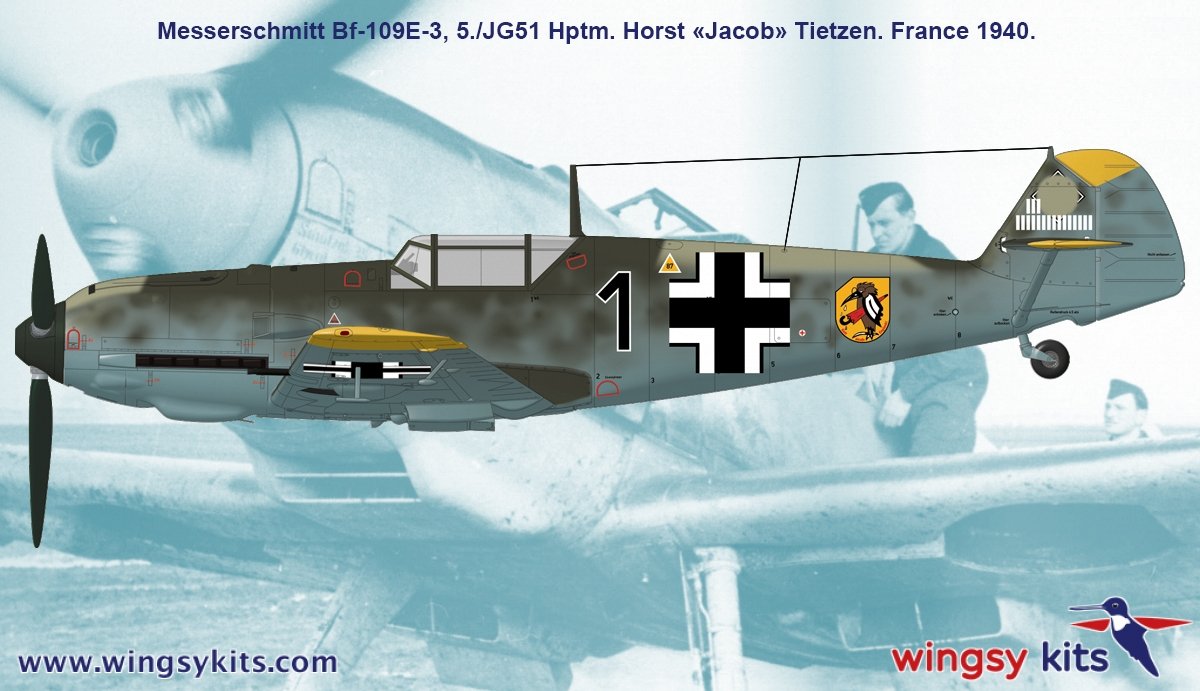 Wingsy Kits D5-08 German WWII Fighter MESSERSCHMITT Bf 109 E-3 1/48 – image 13