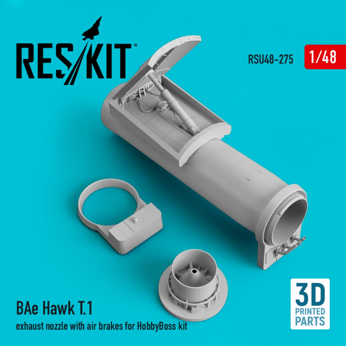 RESKIT RSU48-0275 BAE HAWK T.1 EXHAUST NOZZLE WITH AIR BRAKES FOR HOBBYBOSS KIT (3D PRINTED) 1/48