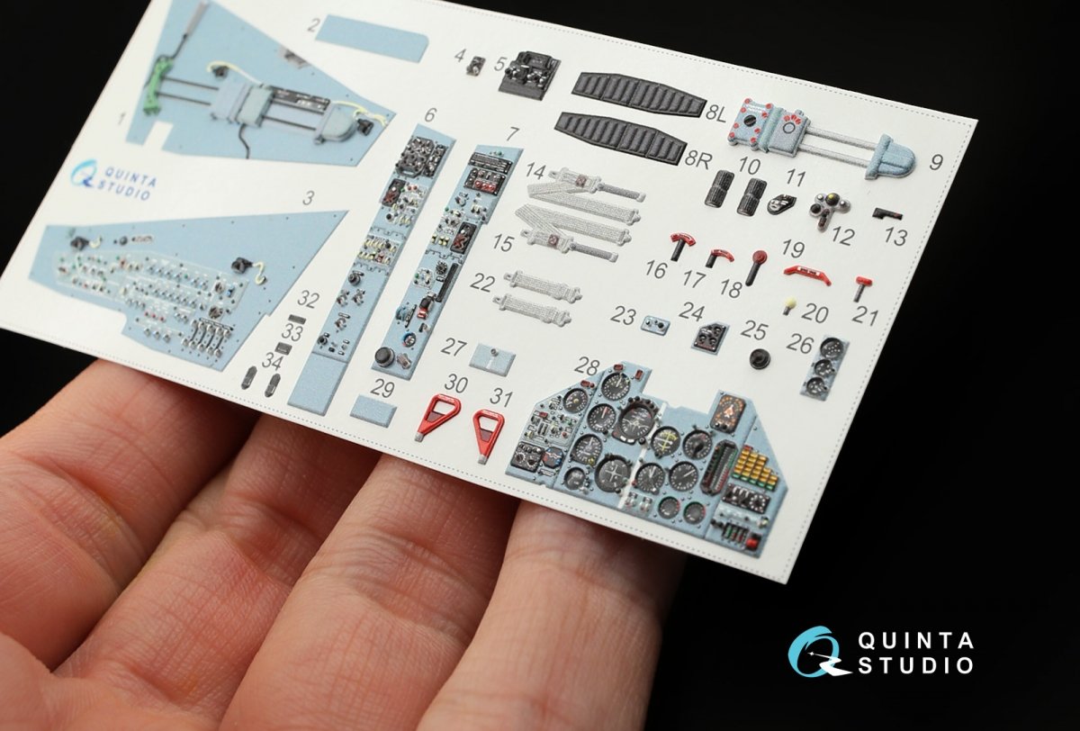 Quinta Studio QD32001 Su-25 3D-Printed &amp;amp; colored Interior on decal paper (for Trumpeter kit) 1/32 – Bild 6