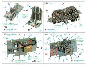 Quinta Studio QD48412 P-47D Thunderbolt Bubbletop 3D-Printed &amp;amp; colored Interior on decal paper (Tamiya) 1/48 – image 2