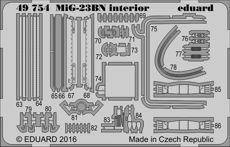 Eduard 49754 MiG-23BN interior 1/48 TRUMPETER – image 2