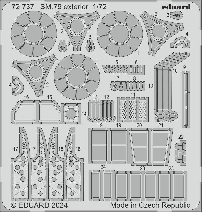 Eduard 72737 SM.79 exterior ITALERI 1/72
