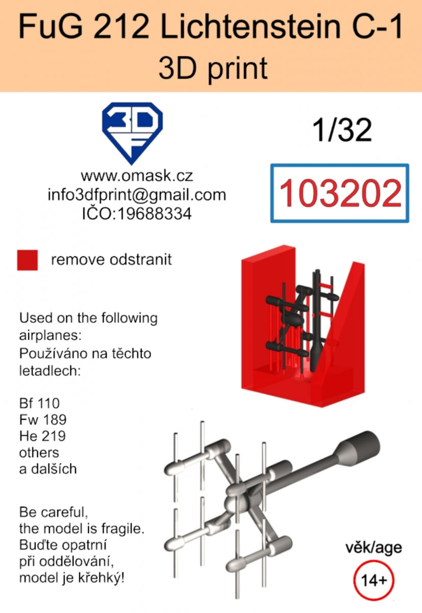 Omask 103202 FuG 212 Lichtenstein C-1 (3D print) 1/32 – obrázek 2