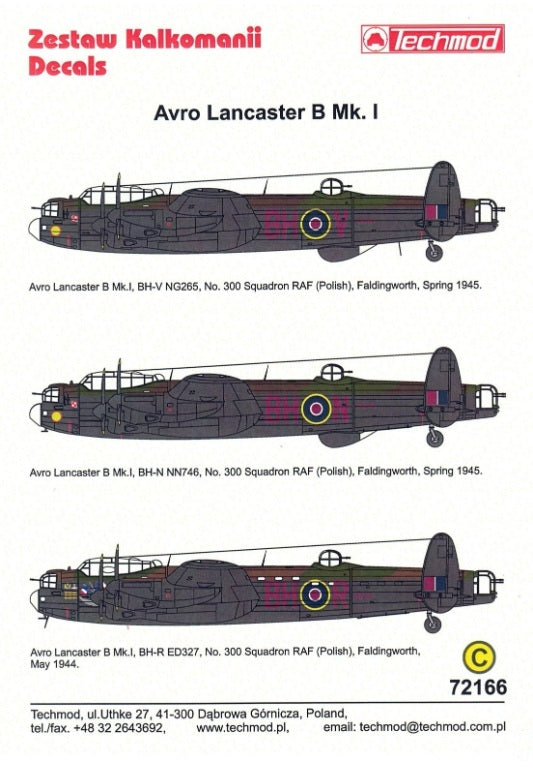 Techmod 72166 Avro Lancaster B Mk. I 1/72 – obrázek 2