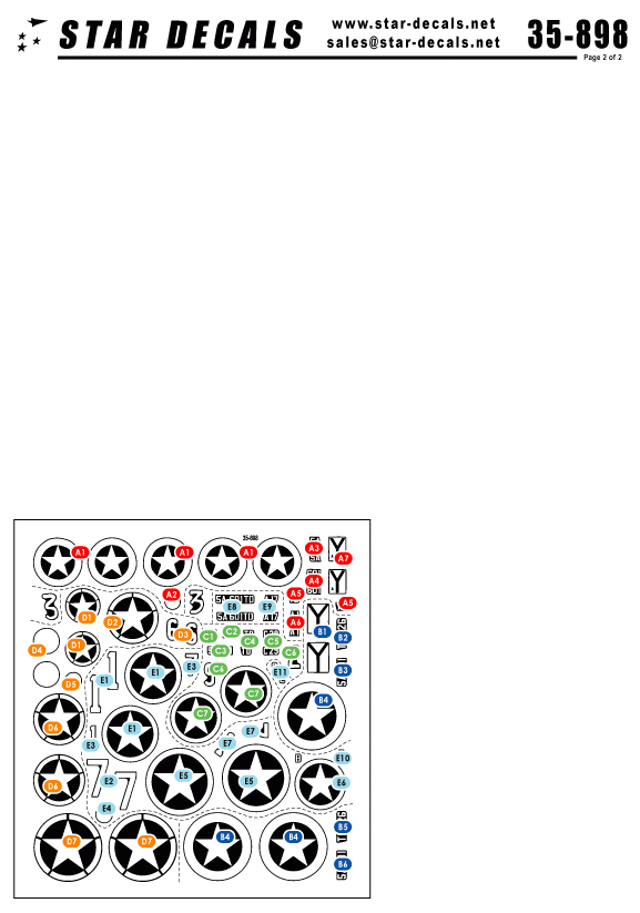 Star Decals 35-898 601st Tank Destroyer Battalion 1/35 – image 2