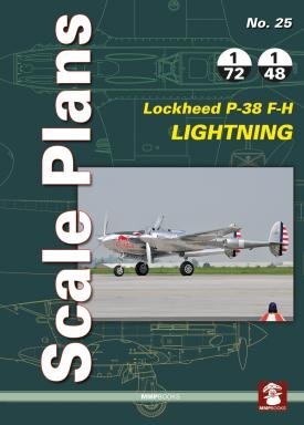 MMP Books 78876 Scale Plans No. 25 Lockheed P-38 FH Lightninig EN