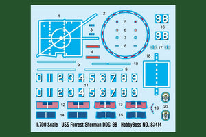 Hobby Boss 83414 USS Forrest Sherman DDG-98 1/700 – Bild 5