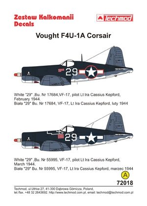 Techmod 72018 - Vought F4U-1A Corsair 1/72 – imagen 2
