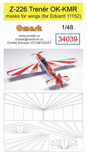Omask 34039 Z-226 Trakt OK-KMR masks for wings (Eduard 11143) 1/48