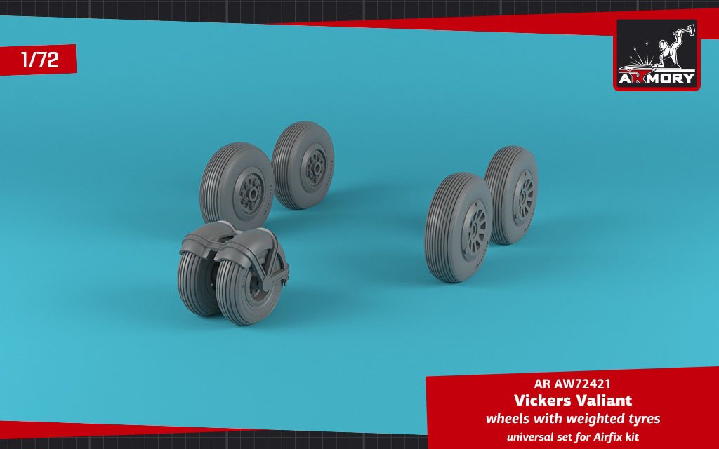 Armory Models AW72421 AW Valiant wheels w/ weighted tires 1/72 – image 4