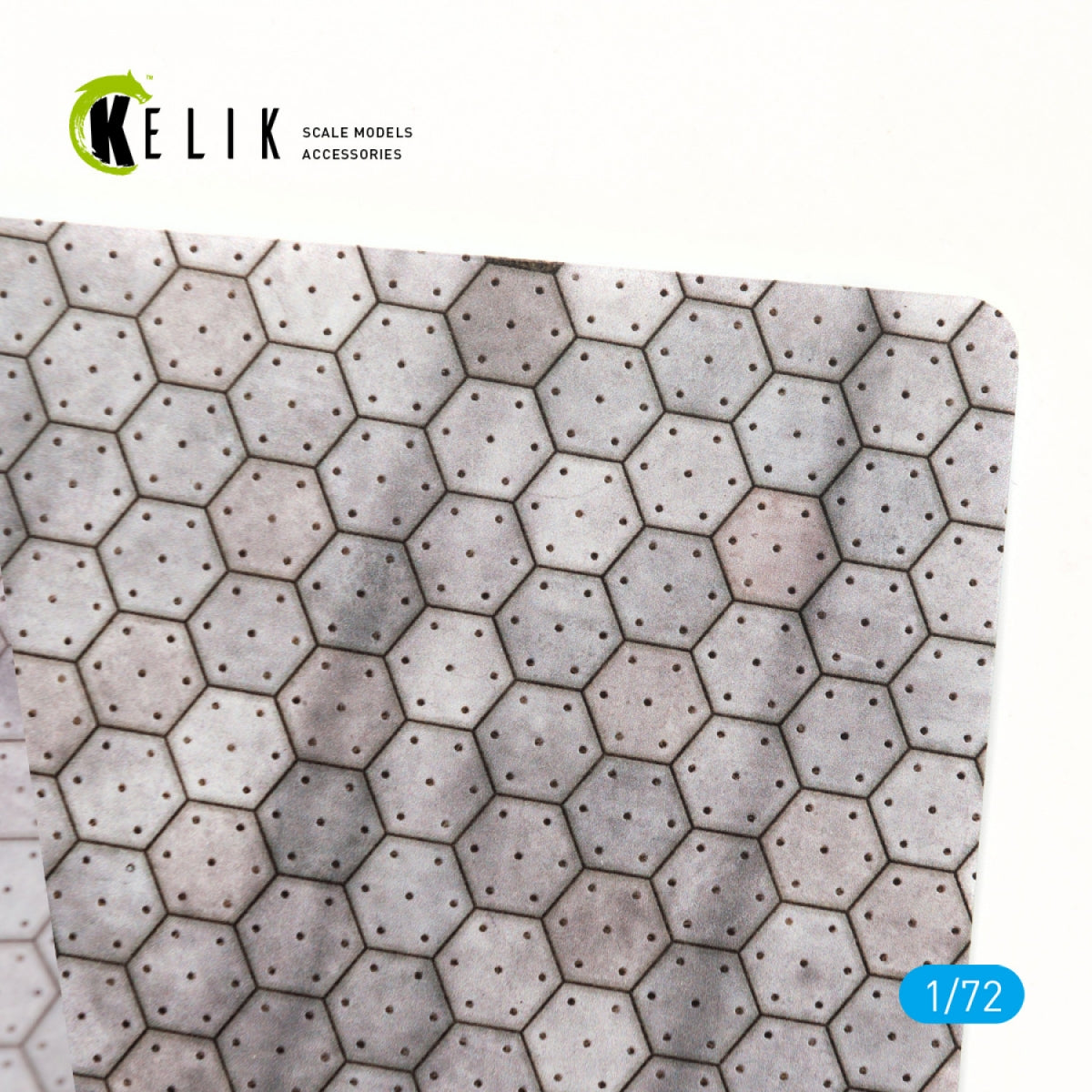 KELIK KS72017 SWISS HEXAGONAL CONCRETE PARKING PLACE BASE - ACRYLIC 3 MM (280 X 180 MM) 1/72 – obrázek 3