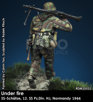 RADO Miniatures RDM35032 Under fire. W-SS MG Schütze, 12. SS-Pz.Div. HJ, Normandy 1944 1/35 – Bild 3