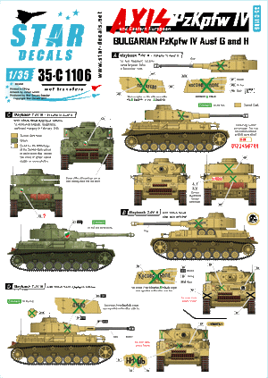 Star Decals 35-C1106 Axis &amp;amp; Eastern European PzKpfw IV 1/35