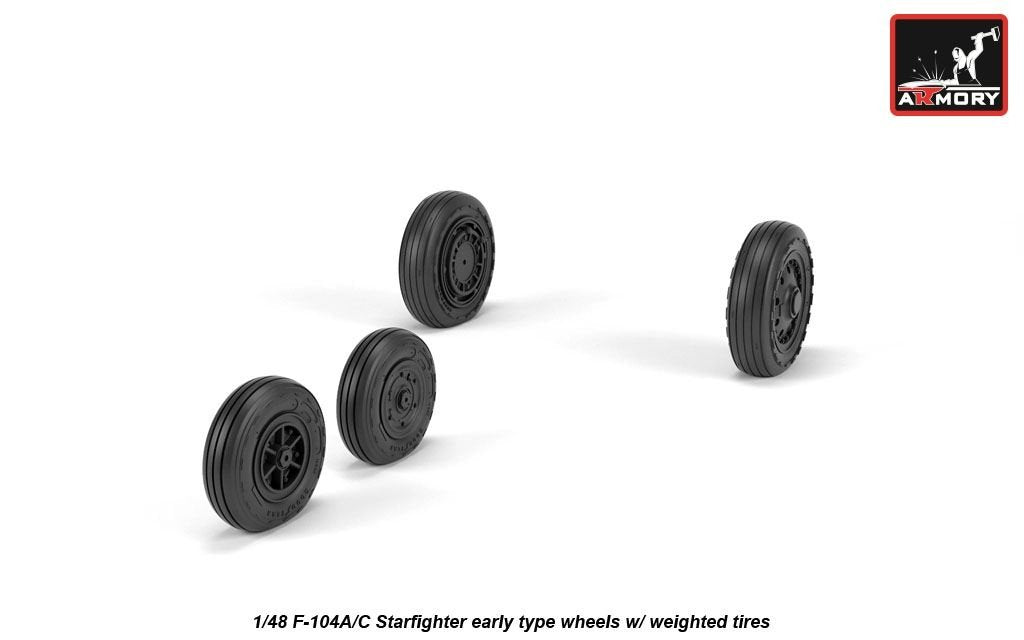 Armory Models AW48317 F-104A/C Starfighter early wheels, w/ optional nose wheels, weighted 1/48 – zdjęcie 2