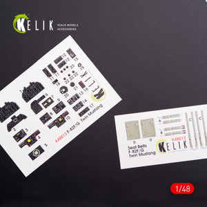 KELIK K48013 F-82 (F,G) &amp;quot;TWIN MUSTANG&amp;quot; INTERIOR 3D DECALS FOR MODELSVIT KIT 1/48