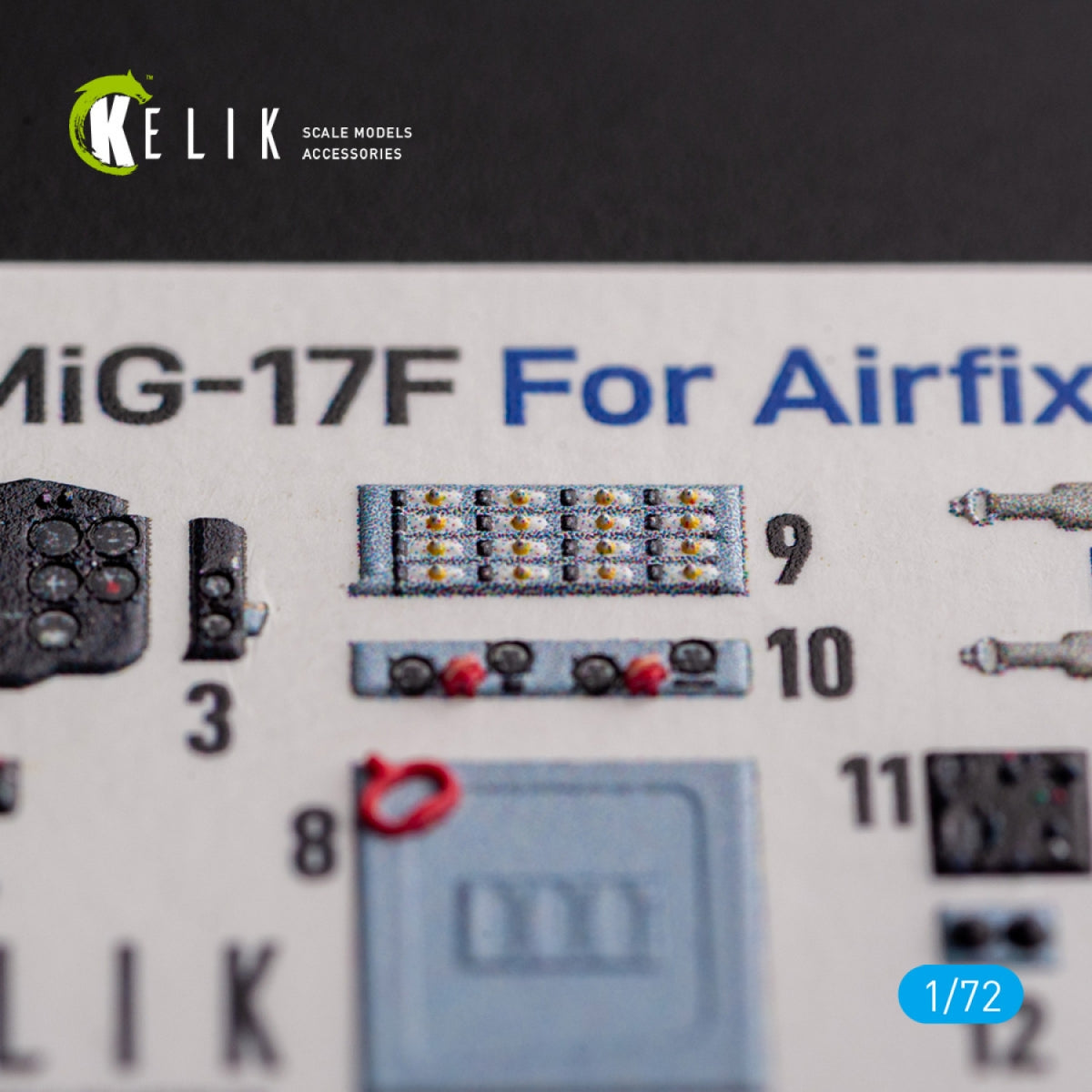 KELIK K72139 Mig-17 Fresco (Shenyang J5) - interior 3D decals for Airfix kit 1/72 – immagine 3
