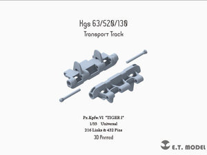 ET Model P35-006 WWII German TIGER I Transport Track (3D Printed) 1/35