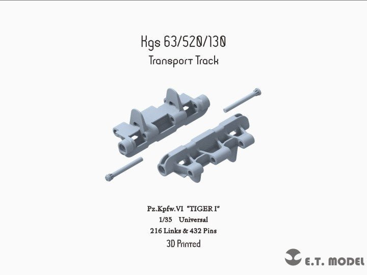 ET Model P35-006 WWII German TIGER I Transport Track (3D Printed) 1/35