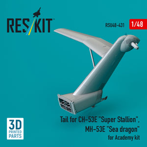 RESKIT RSU48-0431 Tail for CH-53E &amp;quot;Super Stallion&amp;quot;, MH-53E &amp;quot;Sea dragon&amp;quot; for Academy kit (3D printed) 1/48 – immagine 2