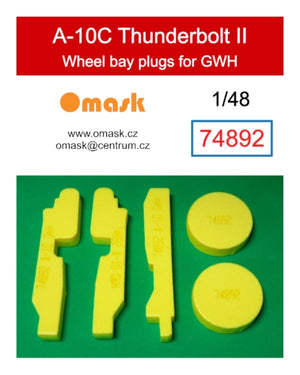 Omask 74892 A-10C Thunderbolt II wheelbay plugs (for GWH) 1/48