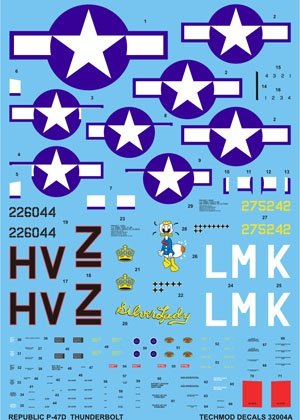 Techmod 32004 - Republic P-47D Thunderbolt 1/32