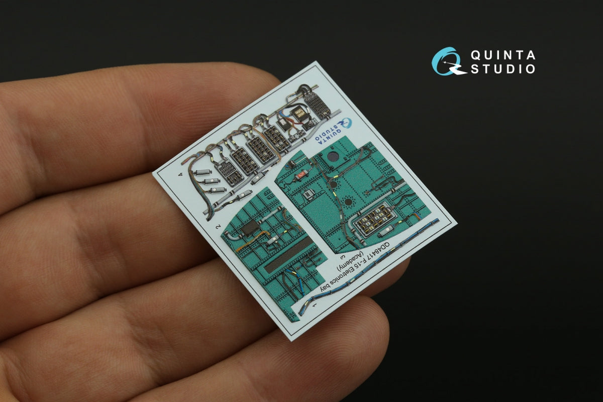 Quinta Studio QD48417 F-15C Eletronics bay 3D-Printed colored Interior on decal paper (Academy) 1/48 – immagine 2