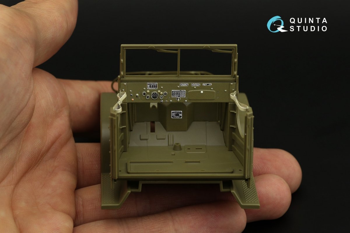 Quinta Studio QD35052 GMC CCKW 353 (open cab) 3D-Printed &amp;amp; colored Interior on decal paper (Tamiya) 1/35 – obrázek 7