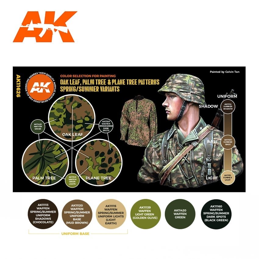 AK Interactive AK11626 OAK LEAF, PALM TREE &amp;amp; PLANE TREE PATTERNS SPRING/SUMMER VARIANTS – Bild 2