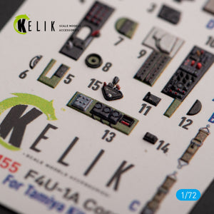 KELIK K72155 F4U-1A Corsair - interior 3D decals for Tamiya kit 1/72 – image 5
