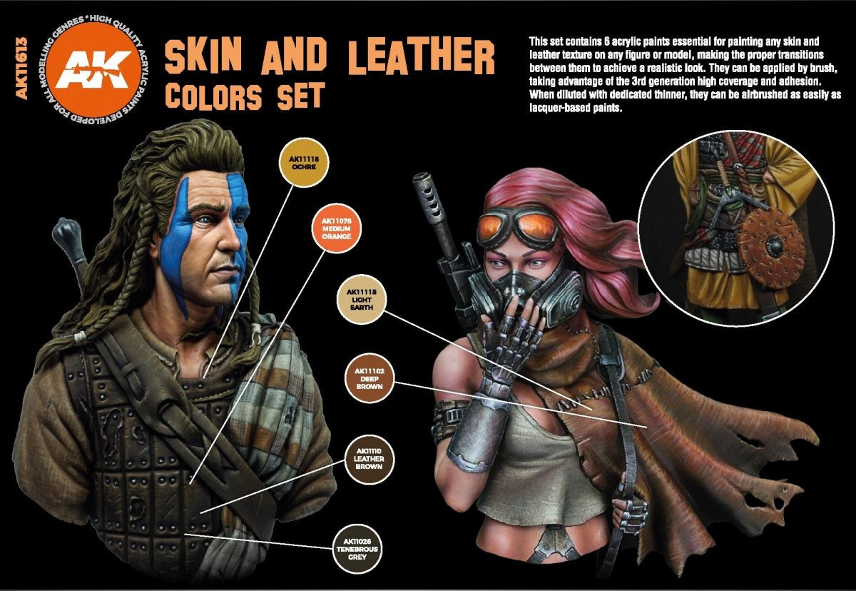 AK Interactive AK11613 3G SKIN AND LEATHER COLORS SET – image 3