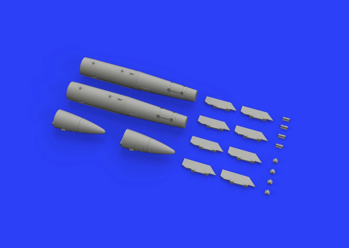 Eduard 648448 B43-1 Nuclear Weapon w/ SC43-4/ -7 tail assembly 1/48 – Bild 3