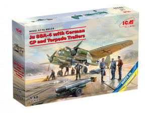 ICM 48229 Ju 88A-4 with German Ground Personnel and Torpedo Trailers 1/48 – image 2