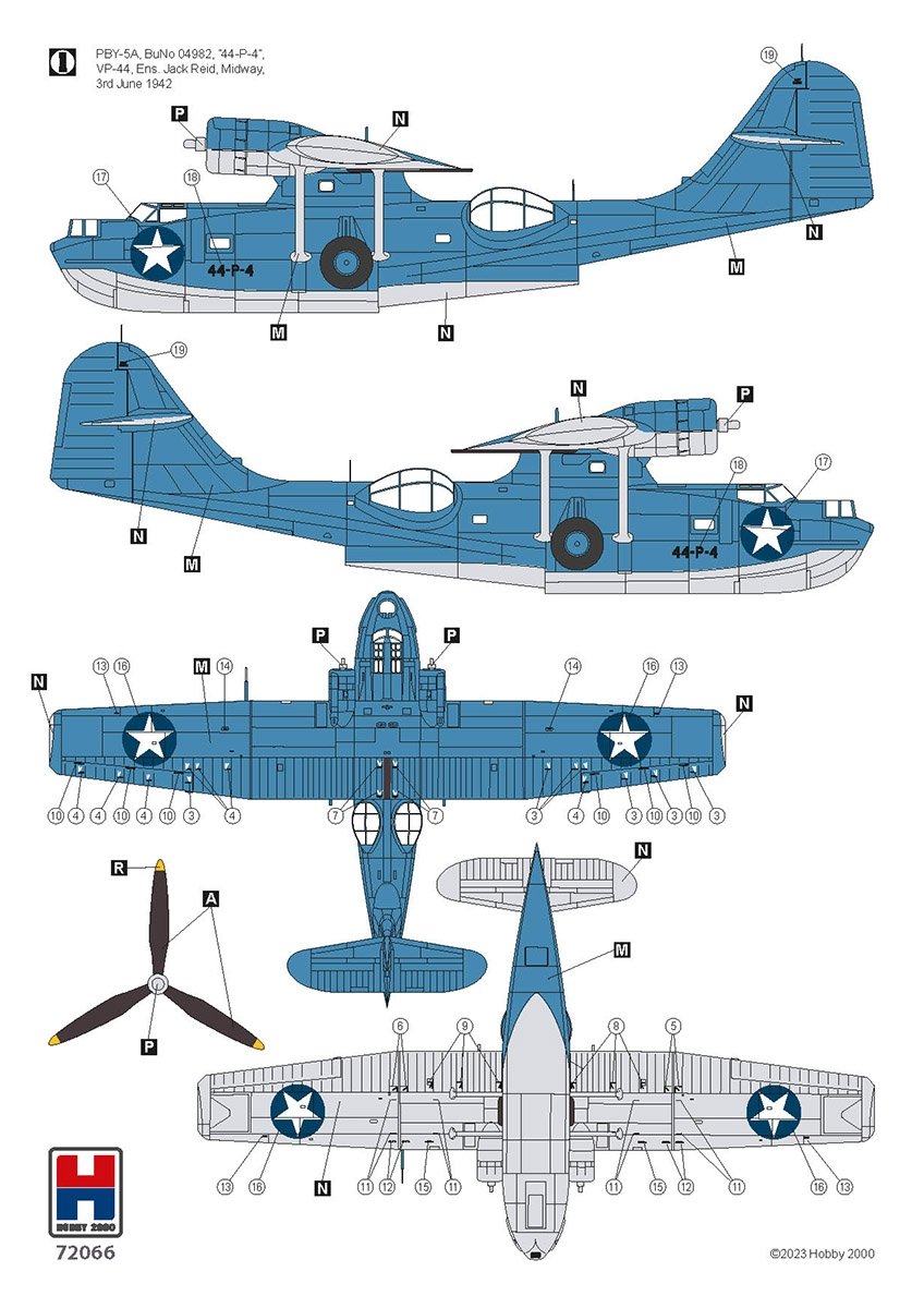 Hobby 2000 72066 Consolidated PBY-5A Catalina PTO (Academy + CARTOGRAF + MASKS) 1/72 – obrázek 4