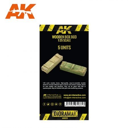 AK Interactive AK8225 LASER CUT WOODEN BOX 003 (5 UNITS) – Bild 3