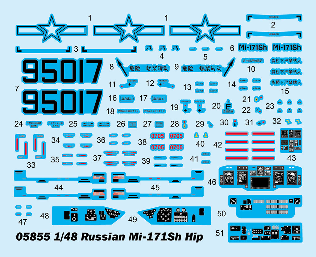 Trumpeter 05855 Russian Mi-171Sh Hip 1/48 – obrázek 4