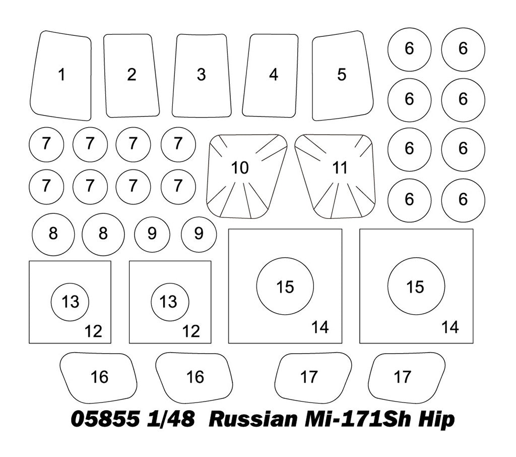 Trumpeter 05855 Russian Mi-171Sh Hip 1/48 – obrázek 5