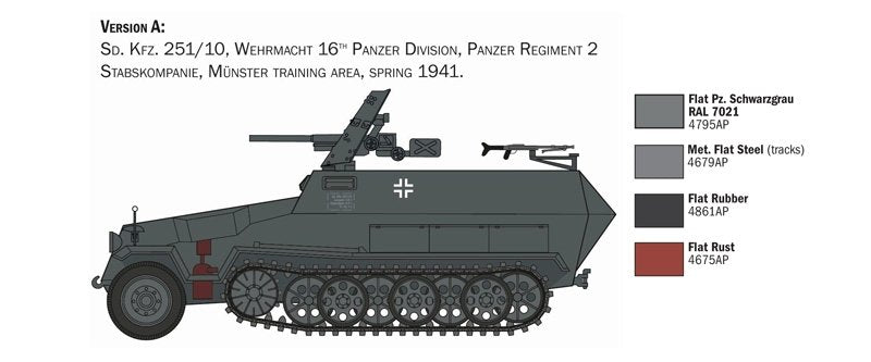 Italeri 7079 Sd.Kfz. 251/10 1/72 – imagen 3