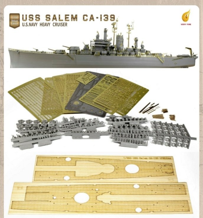 Very Fire VF350919DX USS Salem CA-139 Deluxe Kit 1/350 – obrázek 2
